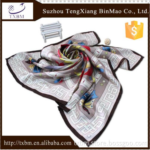 100% silk square scarf for women; twill; 14mm;